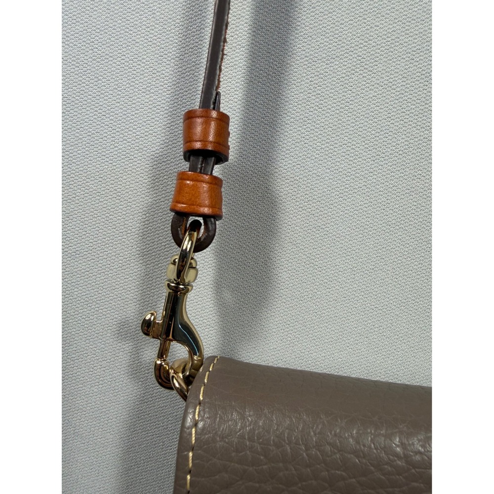 Dooney & Bourke Pebble Grain Crossbody Wallet Bag Taupe Gray Leather EUC - Picture 7 of 15